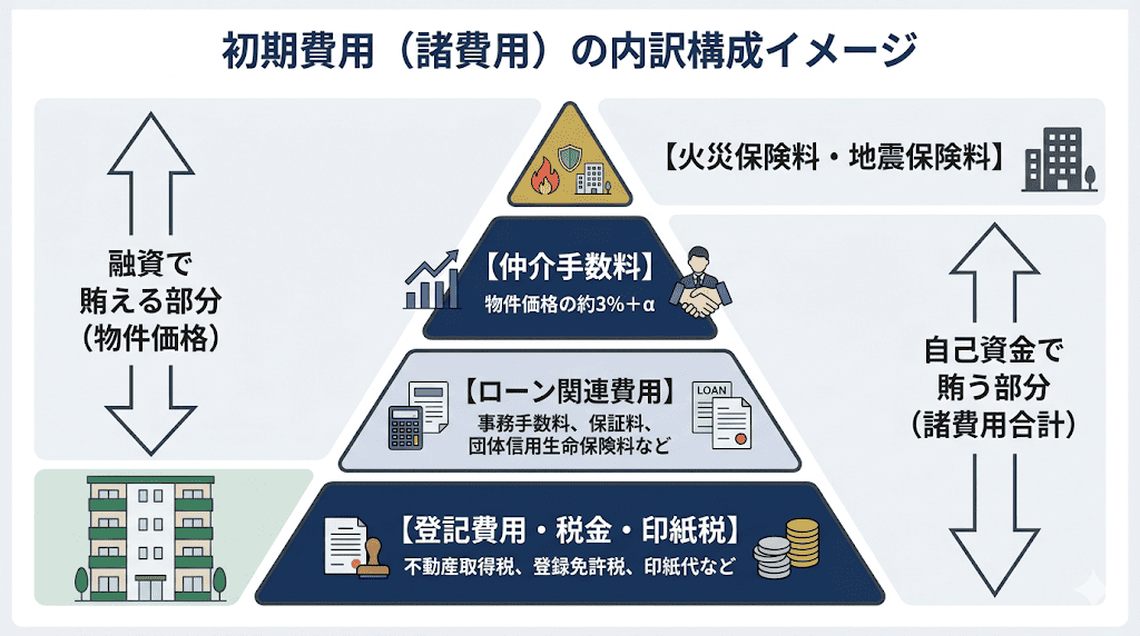 マンション経営にかかる初期費用の内訳