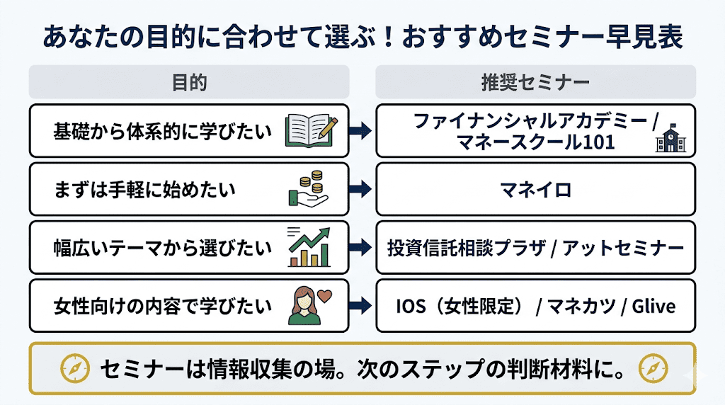 初心者におすすめの資産運用セミナー9選