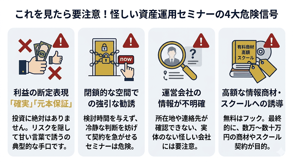 避けるべき怪しい資産運用セミナーの見極め方