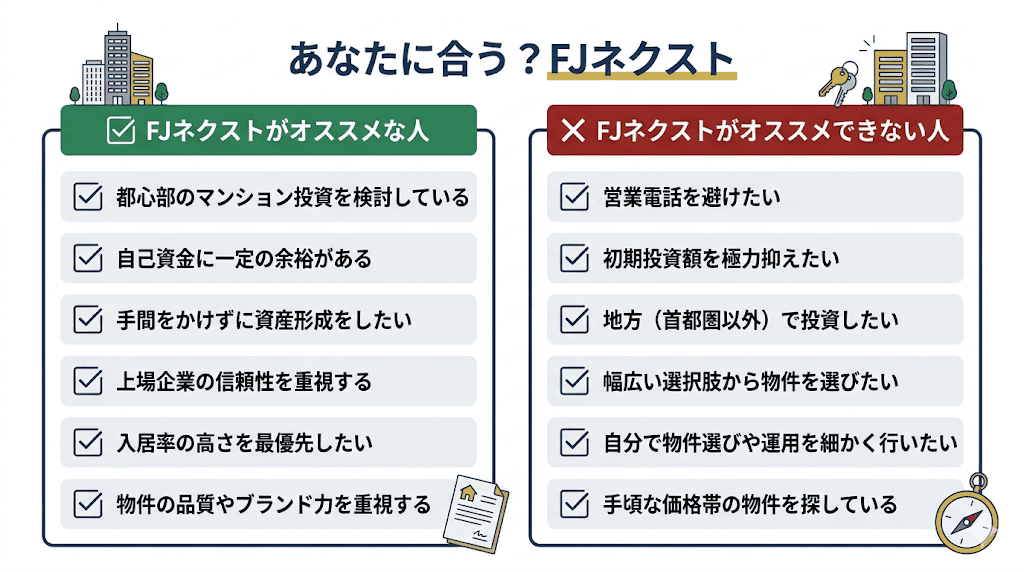 FJネクストがオススメな人・オススメできない人