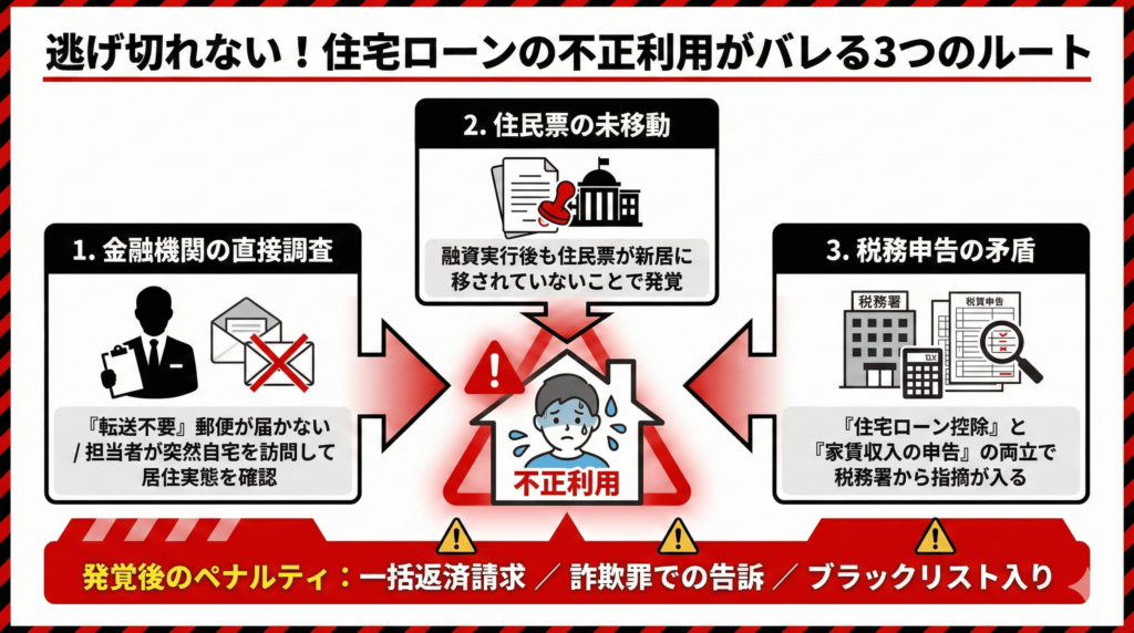 住宅ローンの不正利用がバレる3つの理由