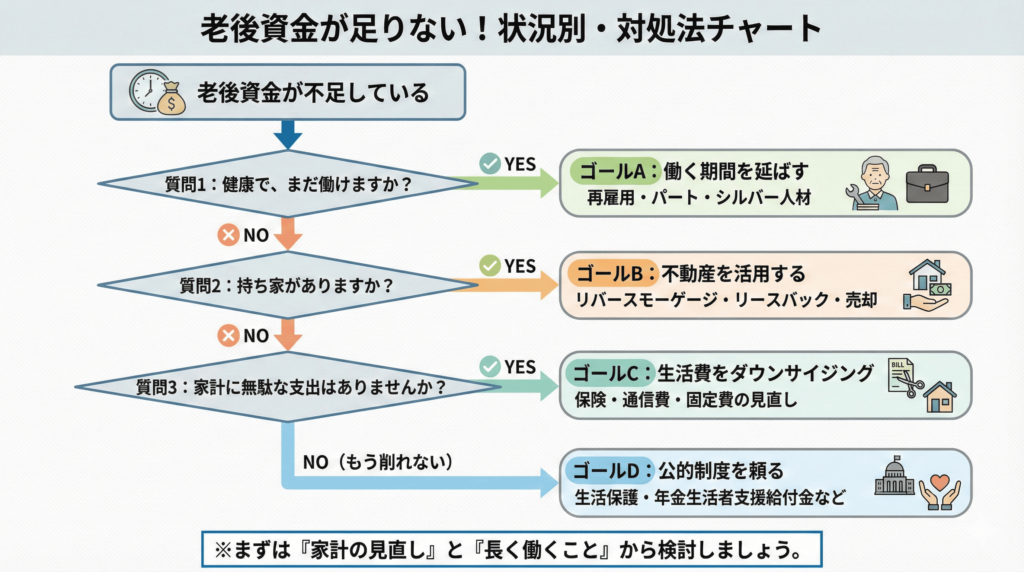 老後資金が足りない場合どうする？