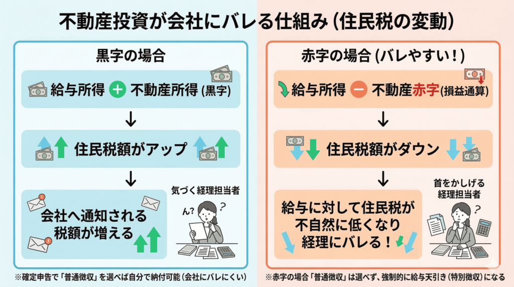 不動産投資は赤字ではなくても会社にバレる