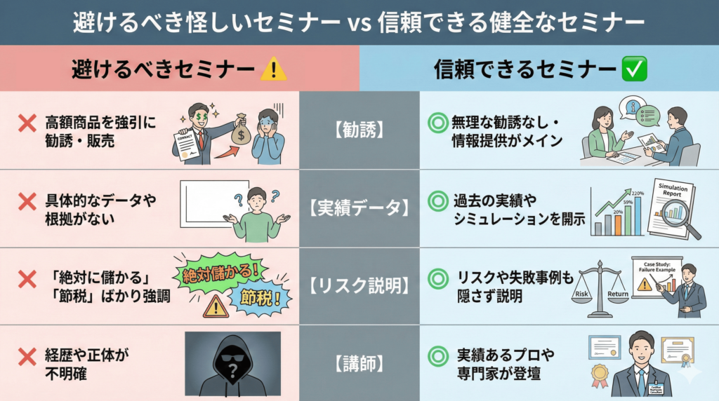 避けるべき怪しい不動産投資セミナーの見極め方