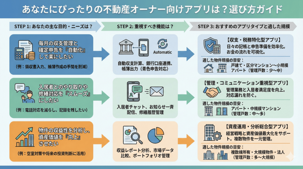 不動産オーナー向けアプリの選び方