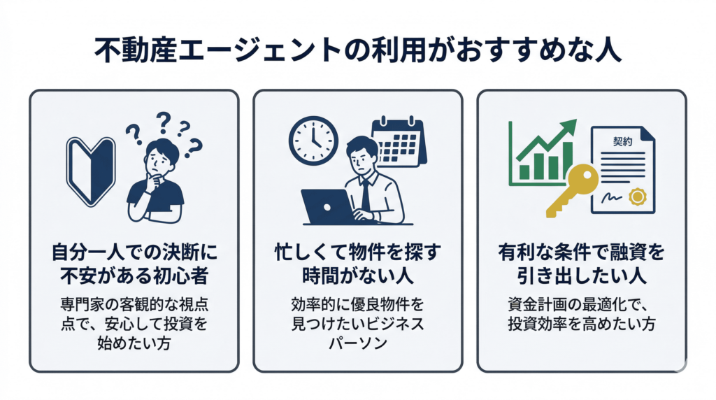 不動産エージェントの利用がおすすめな人